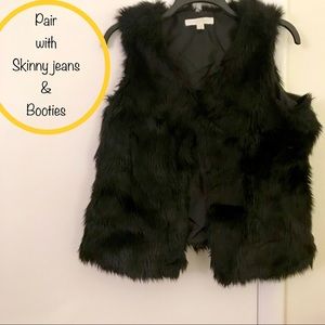 Faux fur vest